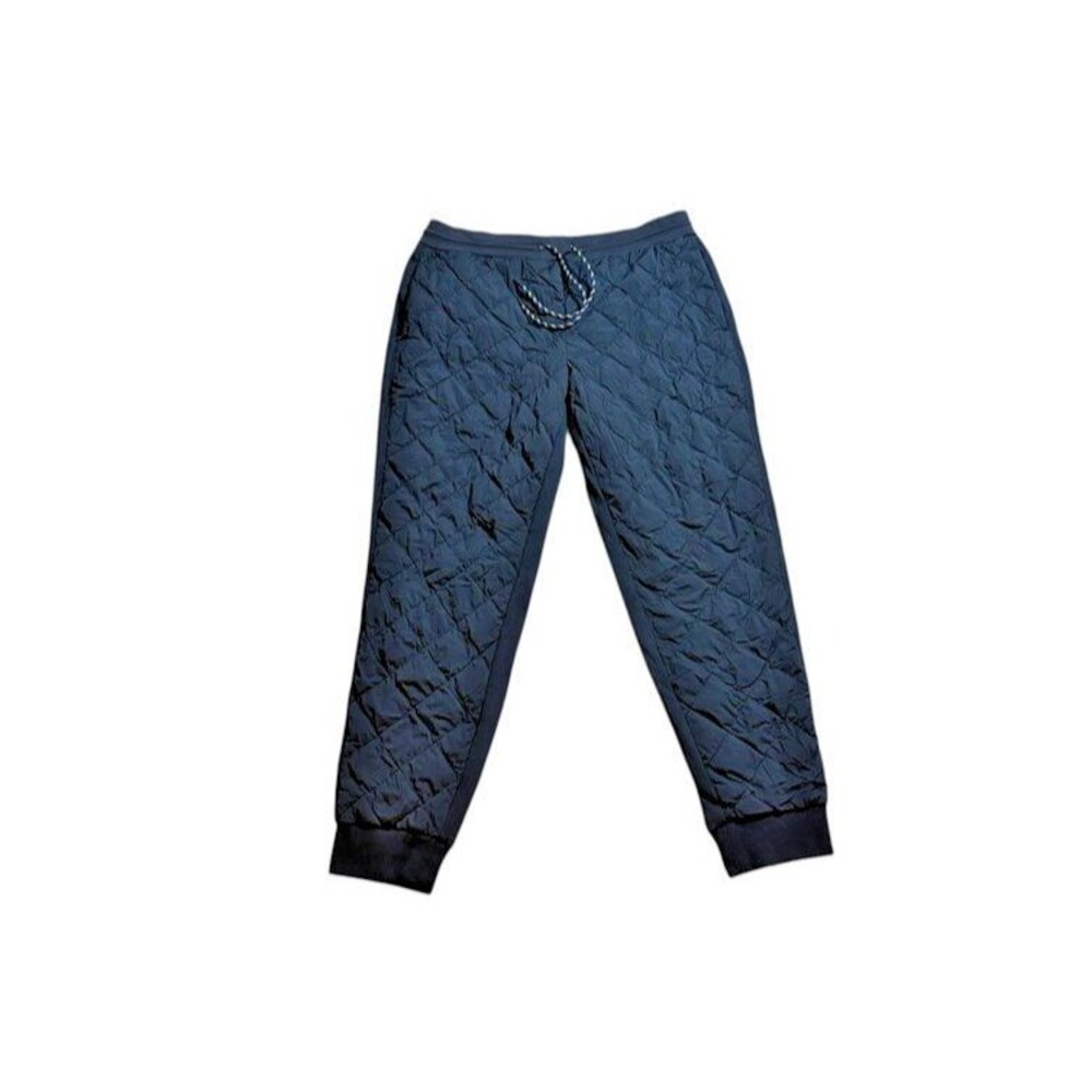 Athleta Apres Ski Down Quilted Joggers Womens Size 16 Black Sweatpant Athleisure